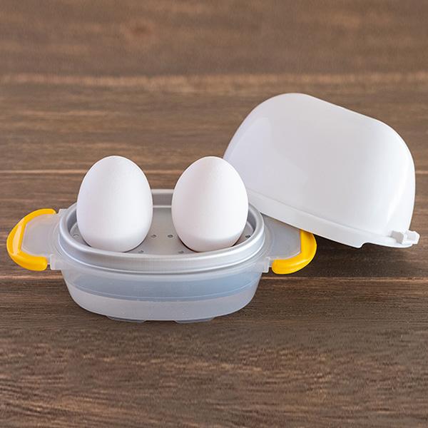 電子レンジ 調理用品 ゆで卵メーカー れんじでゆでたまご 2個用 ez-egg
