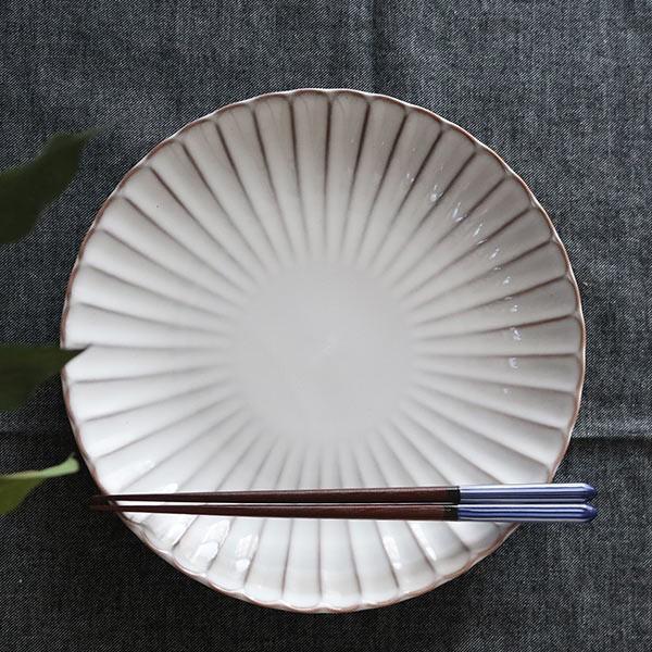 プレート 24cm 風雅 月白 皿 和食器 磁器 日本製 （ 大皿 白 食洗機