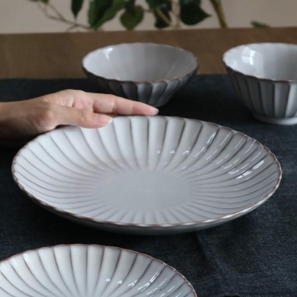 プレート 24cm 風雅 月白 皿 和食器 磁器 日本製 （ 大皿 白 食洗機