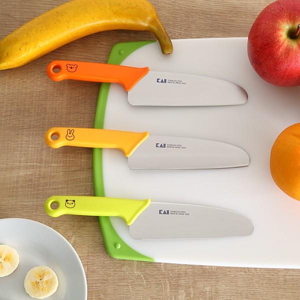 貝印 こども包丁 まる刃付き リトルシェフクラブ コアラ オレンジ