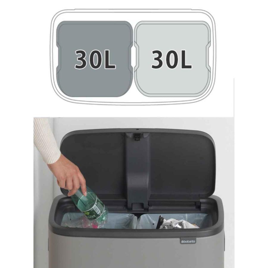 brabantia ブラバンシア ゴミ箱 BO タッチビン 2X30L ふた付き brabantia ブラバンシア ゴミ箱 BO タッチビン 2X30L ふた付き