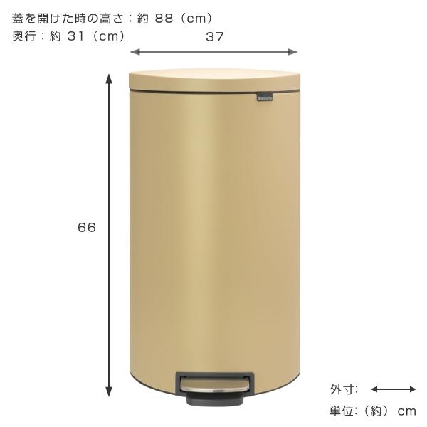 ゴミ箱 ブラバンシア brabantia フラットバック 30リットル ペダル式