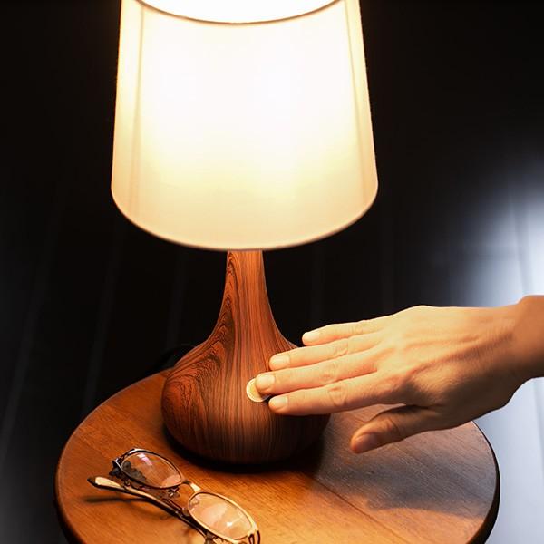 テーブルランプ LED タッチセンサー 調光機能 照明 北欧 木目調 （ テーブルライト 卓上 ランプ ライト おしゃれ ）04