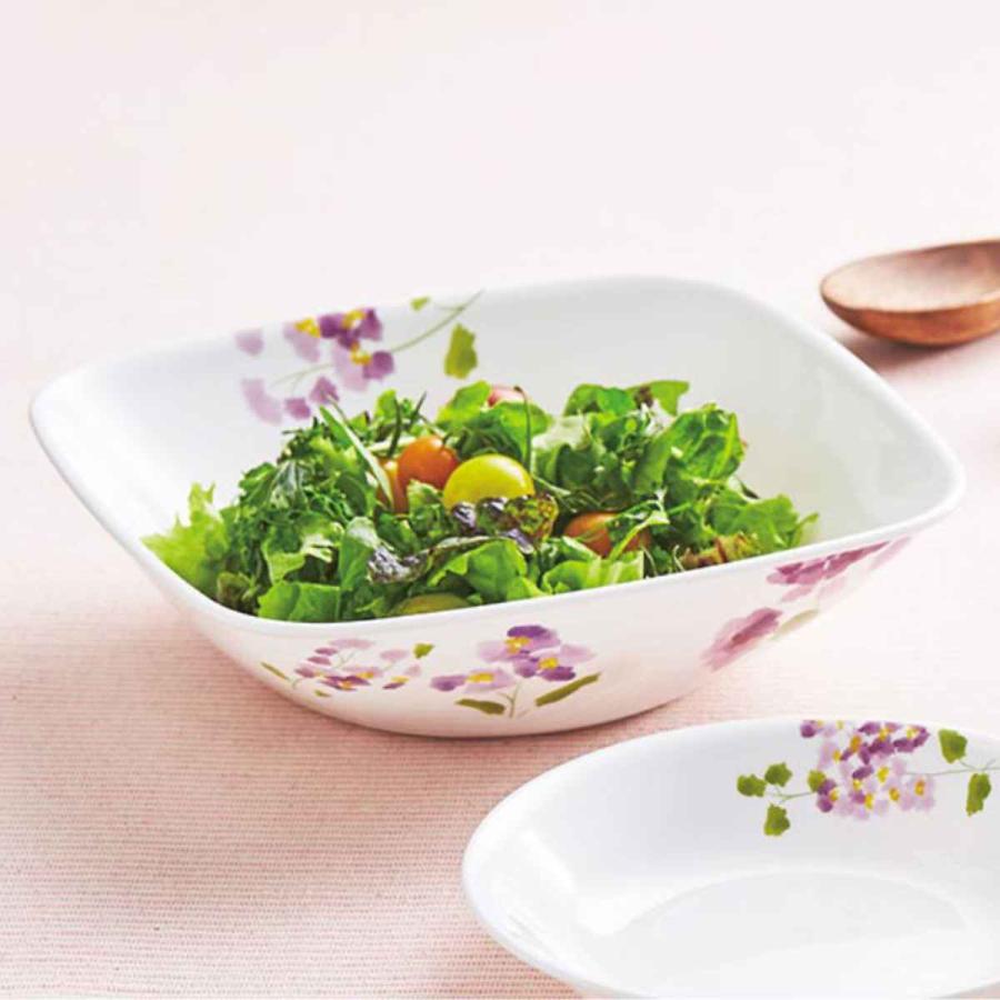 コレール ボウル 22.5cm スクエア CORELLE バイオレットミスト コレール ボウル 22.5cm スクエア CORELLE バイオレットミスト