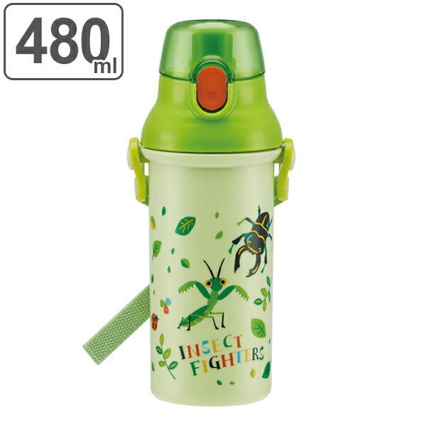 スケーター 水筒 プラスチック 直飲み プラワンタッチボトル