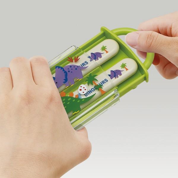 コンビセット スプーン フォーク スライド式 ディノサウルス 恐竜 子供