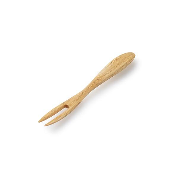 フォーク 二又 12cm 栗の木 天然木 カトラリー 同色5本セット （ 木製