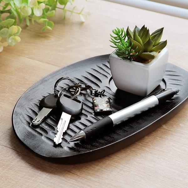 お盆 23cm トレー 手彫り 天然木 プレイスマット ランチョンマット