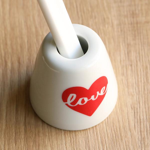 歯ブラシホルダー LOVE HEART 歯ブラシスタンド ハート 日本製 お揃い