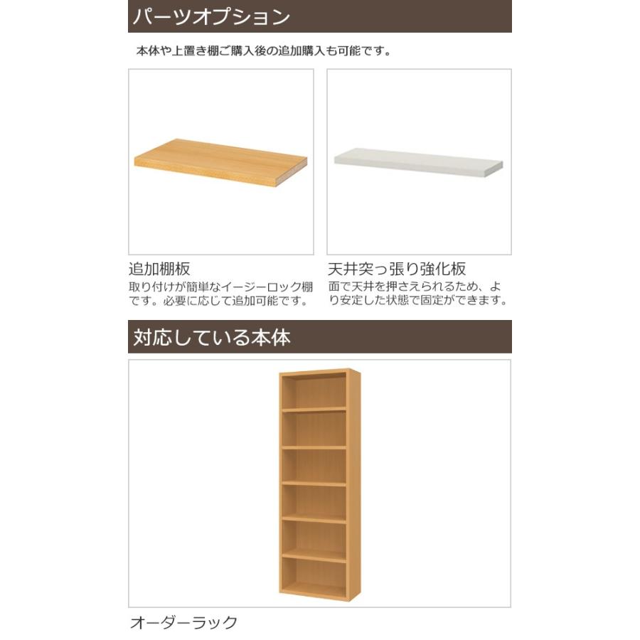 オーダーラック　承ります♪ 上置き棚 突っ張りタイプ オープス用 Type41 幅41〜59cm （ 収納棚