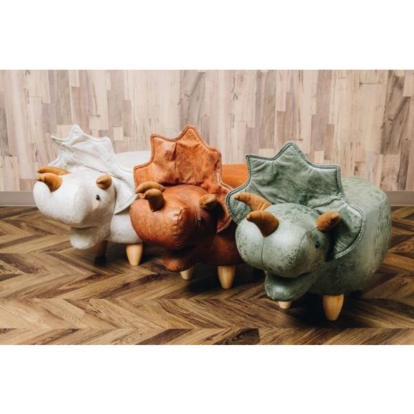 スツール 恐竜 Triceratops トリケラトプス 椅子 オットマン 足置き