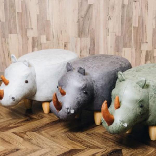 スツール サイ Rhino リノ アニマル 椅子 オットマン 足置き イス