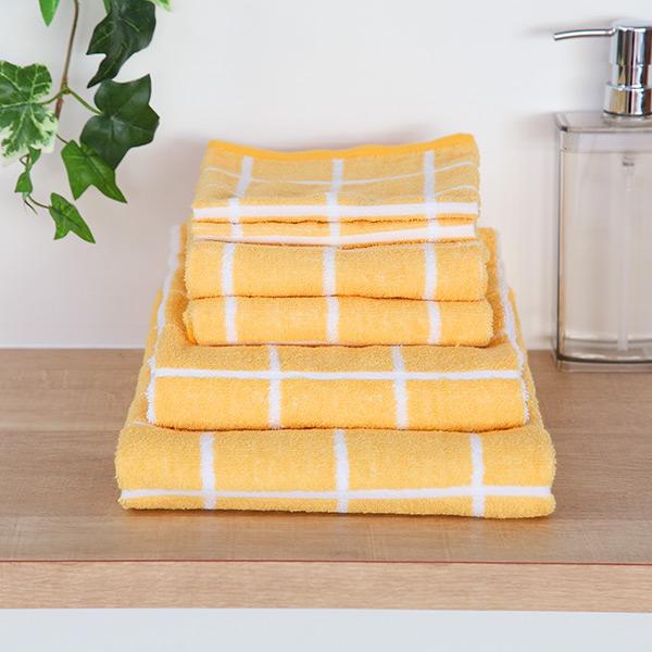 大判バスタオル 70×140 cm オーガニックチェックバスタオル バス