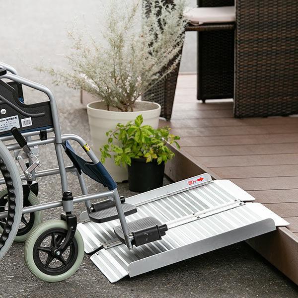 スロープ 車椅子用 幅72.5cm 軽量 折りたたみ アルミ製 ( 段差 スロープ 車椅子用 幅72.5cm 軽量 折りたたみ アルミ製 ( 段差