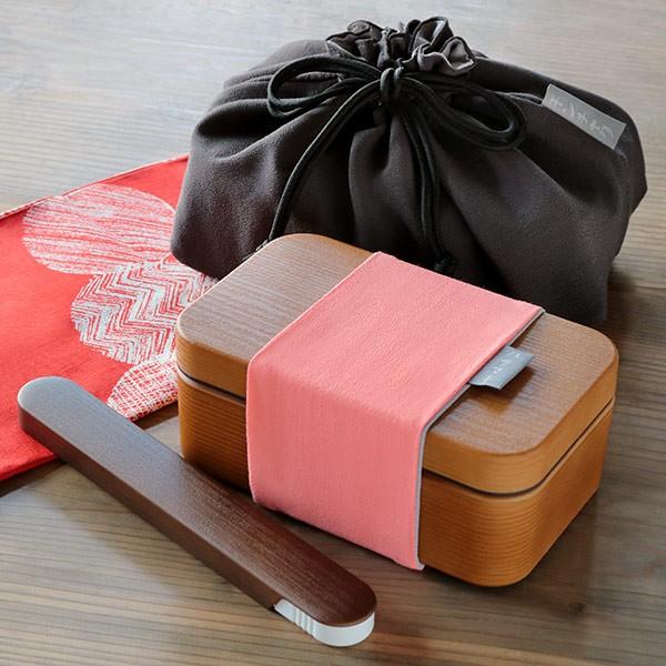 弁当箱 600ml 1段 ハラマキ 木目長角弁当 （ お弁当箱 ランチボックス