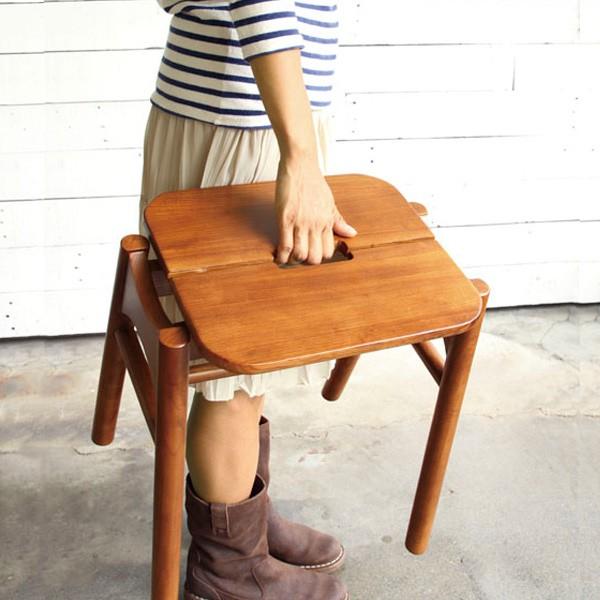□在庫限り・入荷なし□ スツール 木製 高さ44cm 2脚セット アクス