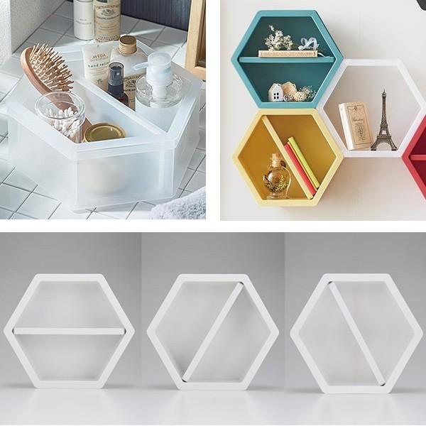 天馬 壁面収納 モアプラス M 幅28cm 壁面 壁 収納 ラック 六角形