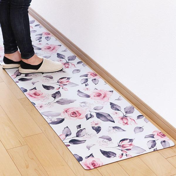 キッチンマット 240cm 拭ける 幅広タイプ PVCキッチンマット 60&times;240cm （ キッチン マット 240cm キッチンラグ ）