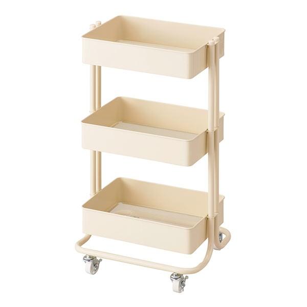 ラック ワゴン 3段 ローリングカート キッチンワゴン スチール製