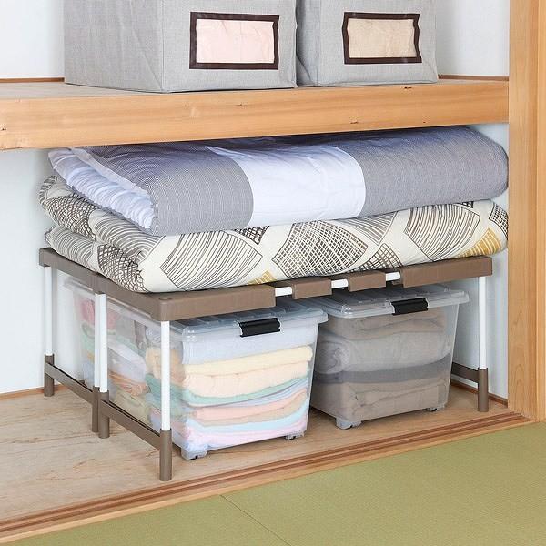 押入れ 整理棚 幅76〜93×奥行37×高さ35・40cm フリーラック 伸縮タイプ