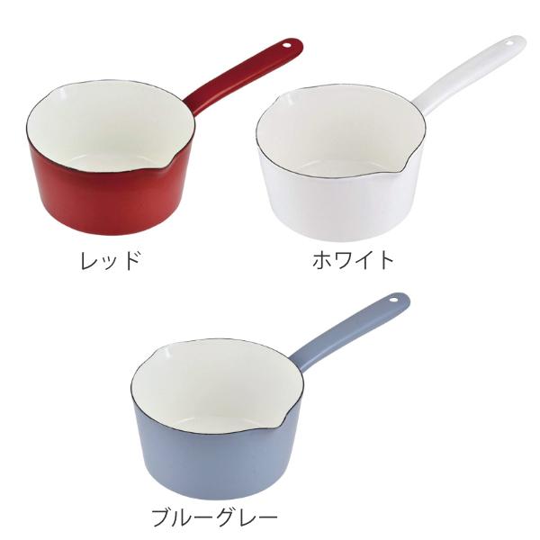 パール金属 ミルクパン 15cm IH対応 ホーロー 計量目盛り付き