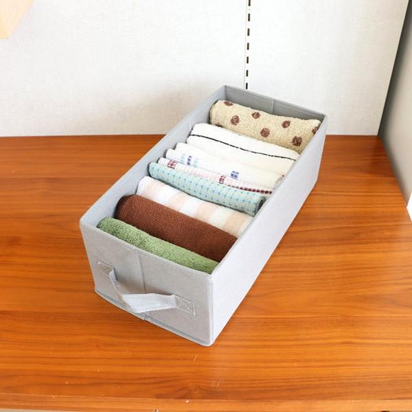 収納ボックス 幅18×奥行36×高さ13cm 引き出し 収納 不織布 グレー