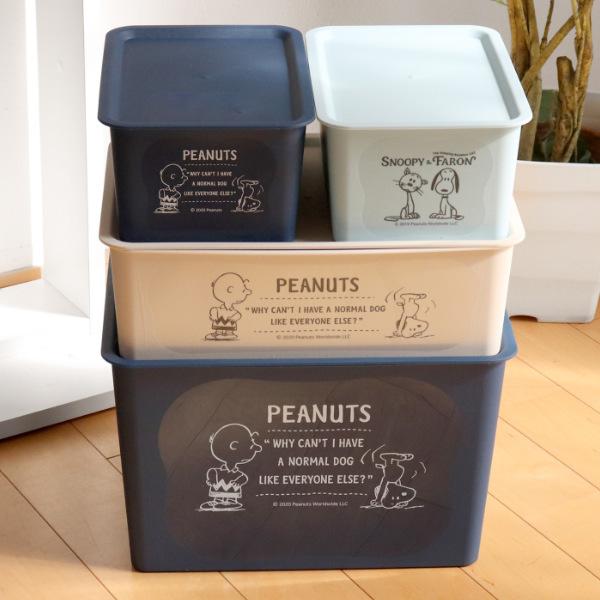 収納ボックス 幅38×奥行27×高さ24cm スヌーピー コレクトBOX L フタ