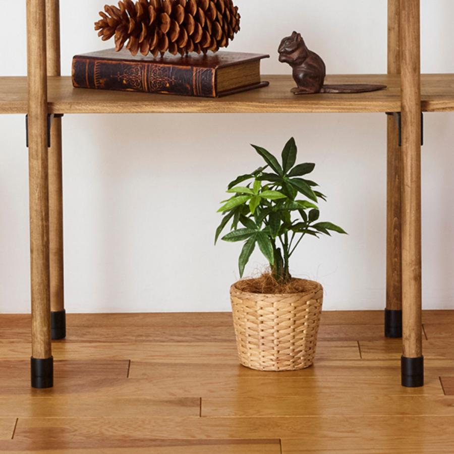 [専用]高さ調整可能なオシャレな黒の突っ張り棒 丸い木製の棚2個付 専用]高さ調整可能なオシャレな黒の突っ張り棒 丸い木製の棚2個付 専用