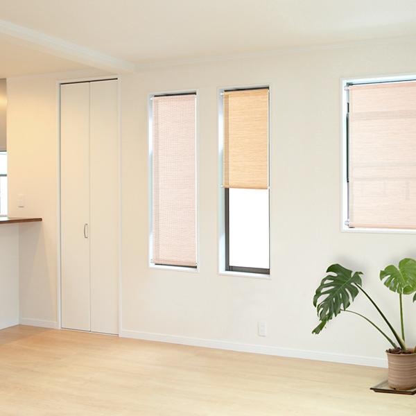 スクリーン 小窓用 すだれ調スクリーン 幅35×丈135cm 突っ張り棒付き