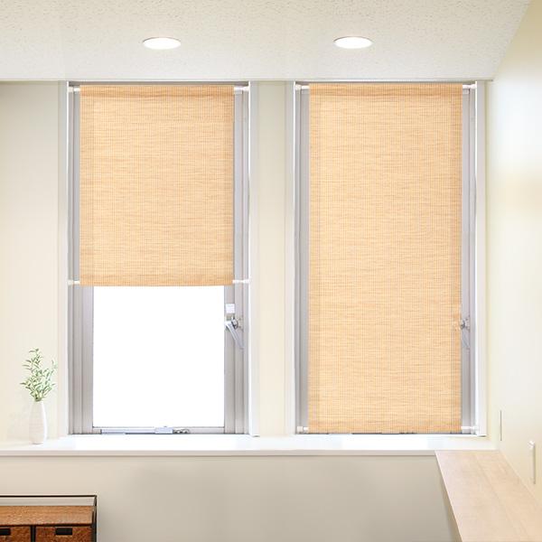 スクリーン 小窓用 すだれ調スクリーン 幅59×丈135cm 突っ張り棒付き