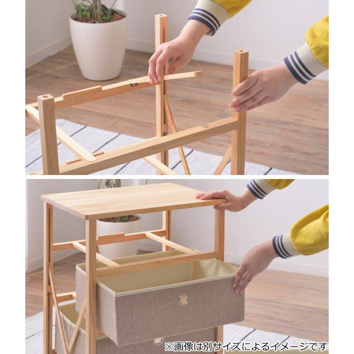 東谷 チェスト 5段 かんたん組立てチェスト 木製フレーム 幅48cm