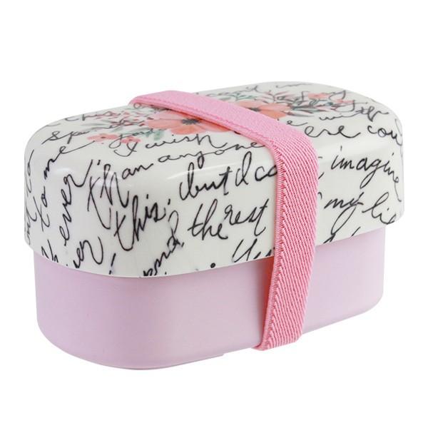 Redline 花柄楕円形ボウル 箱入り二枚組 お弁当箱 2段 入れ子 リティル 小判型 花柄 400ml ランチ