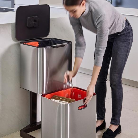 ゴミ箱 60L トーテムマックス ステンレス 分別 2段 JosephJoseph ゴミ箱 60L トーテムマックス ステンレス 分別 2段 JosephJoseph