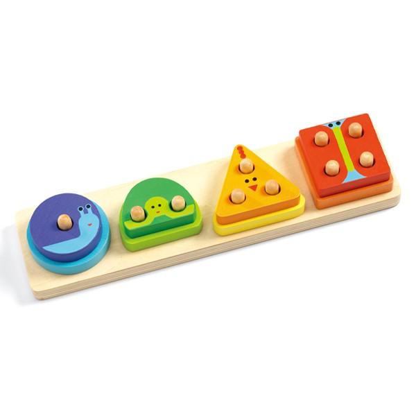 棒さし 木のおもちゃ 1234 ベーシック 木製 玩具 （ ジェコ DJECO 知育