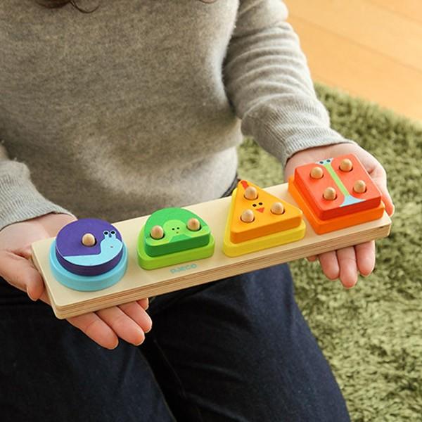棒さし 木のおもちゃ 1234 ベーシック 木製 玩具 （ ジェコ DJECO 知育