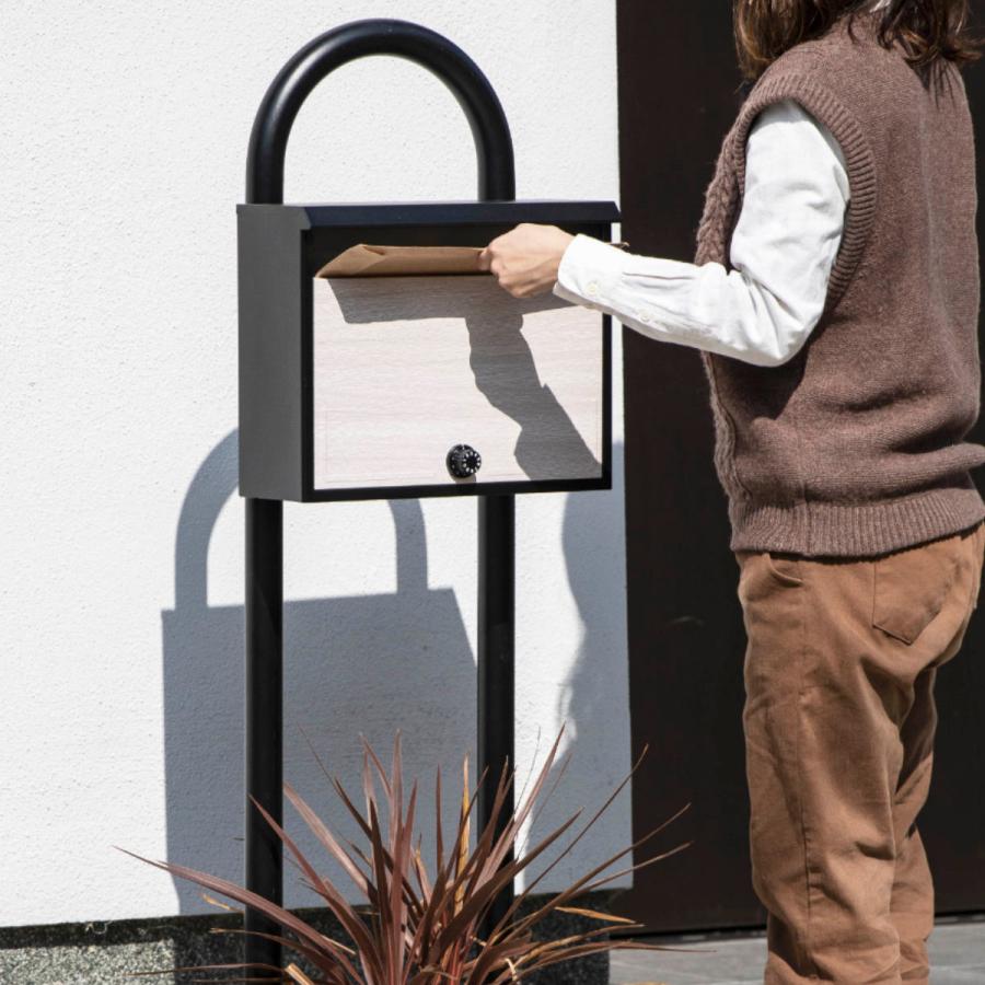 ポスト 郵便ポスト ダイヤル式 スタイルポスト 木目 （ 郵便受け 新聞