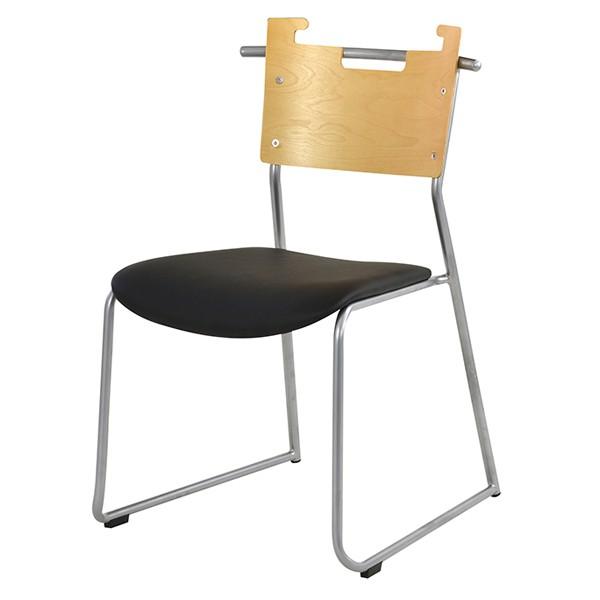 中古】アイリスチトセ スタッキングチェア 20脚 (2) LTS-150-V