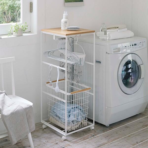 山崎実業 tosca 天板付きランドリーワゴン トスカ ホワイト