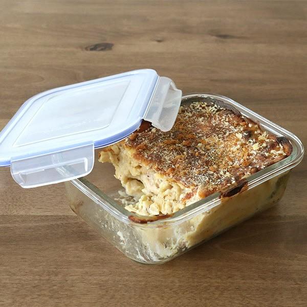 保存容器 ガラス製 1050ml 長方形 オーブン・冷凍・食洗器対応 パチッ