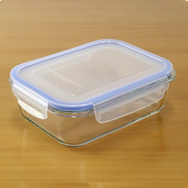 保存容器 ガラス製 1050ml 長方形 オーブン・冷凍・食洗器対応 パチッ