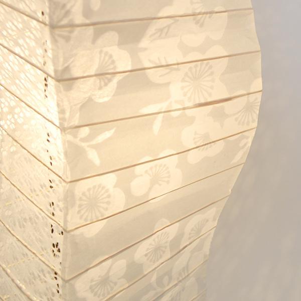 美濃和紙 和風 スタンド型フロアライト kuku クク 透かし梅×小梅白