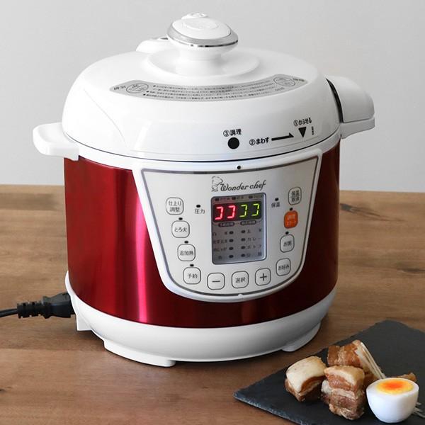 電気圧力鍋 スターターセット ワンダーシェフ wonderchef マイコン電気圧力鍋 楽ポン 3L 軽量カップ レシピブック付 （ 圧力鍋 電気式圧力鍋 圧力式電気鍋 ）｜livingut｜20