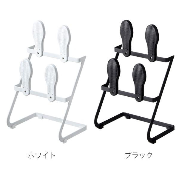 シューズラック スリッパラック 珪藻土 2段 2足用 （ 下駄箱 スリッパ
