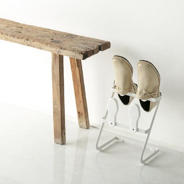 シューズラック スリッパラック 珪藻土 2段 2足用 （ 下駄箱 スリッパ