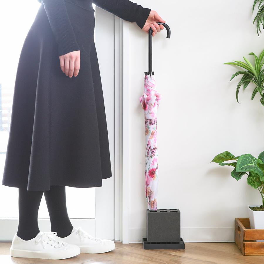 karari 傘立て スリム 珪藻土 6本 ストレート （ お手入れ簡単 傘