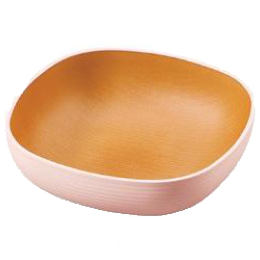 ボウル 14cm スクエア プラスチック 砂紋 samon 皿 食器 日本製 ピンク