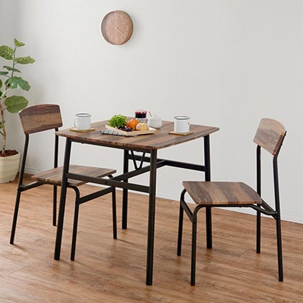 ダイニングセット 3点セット テーブル 幅70cm チェア 2脚 コンパクト