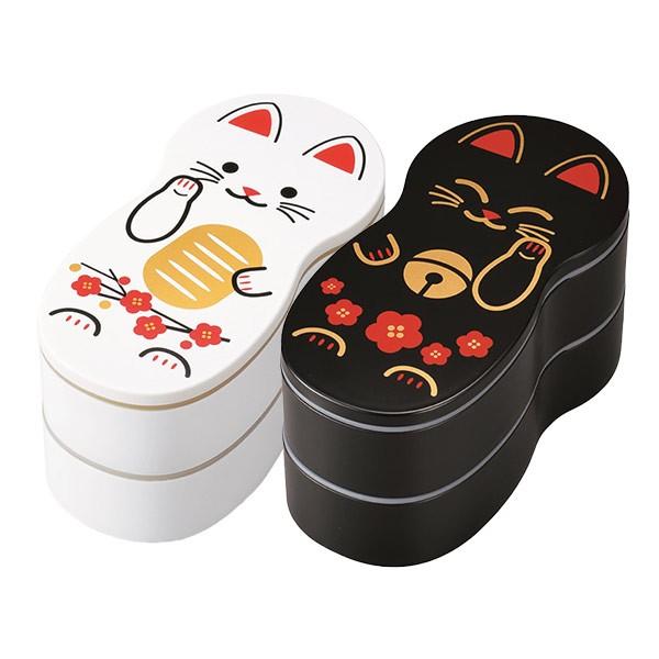 お弁当箱 2段 保冷剤付き ドールランチ ねこたち まねきねこ HAKOYA