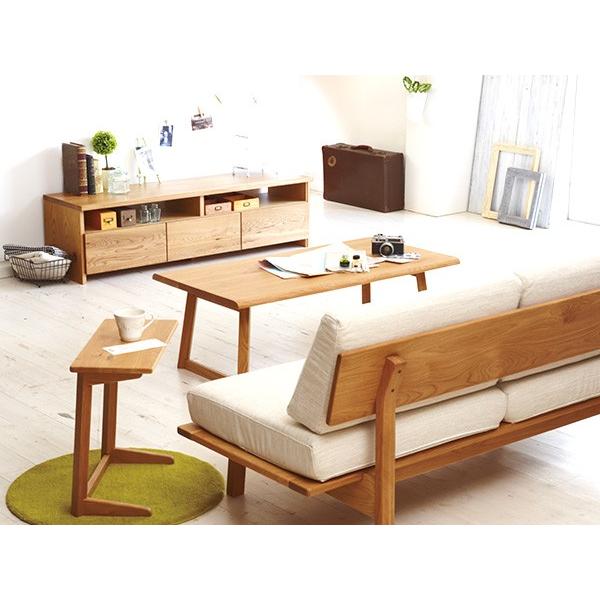 ローテーブル リビングテーブル 北欧風 天然木 オーク無垢材 幅120cm