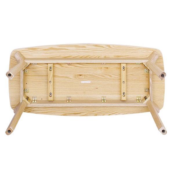 ローテーブル センターテーブル 北欧風 天然木 オーク材 幅110cm （ 開